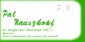 pal mauszkopf business card